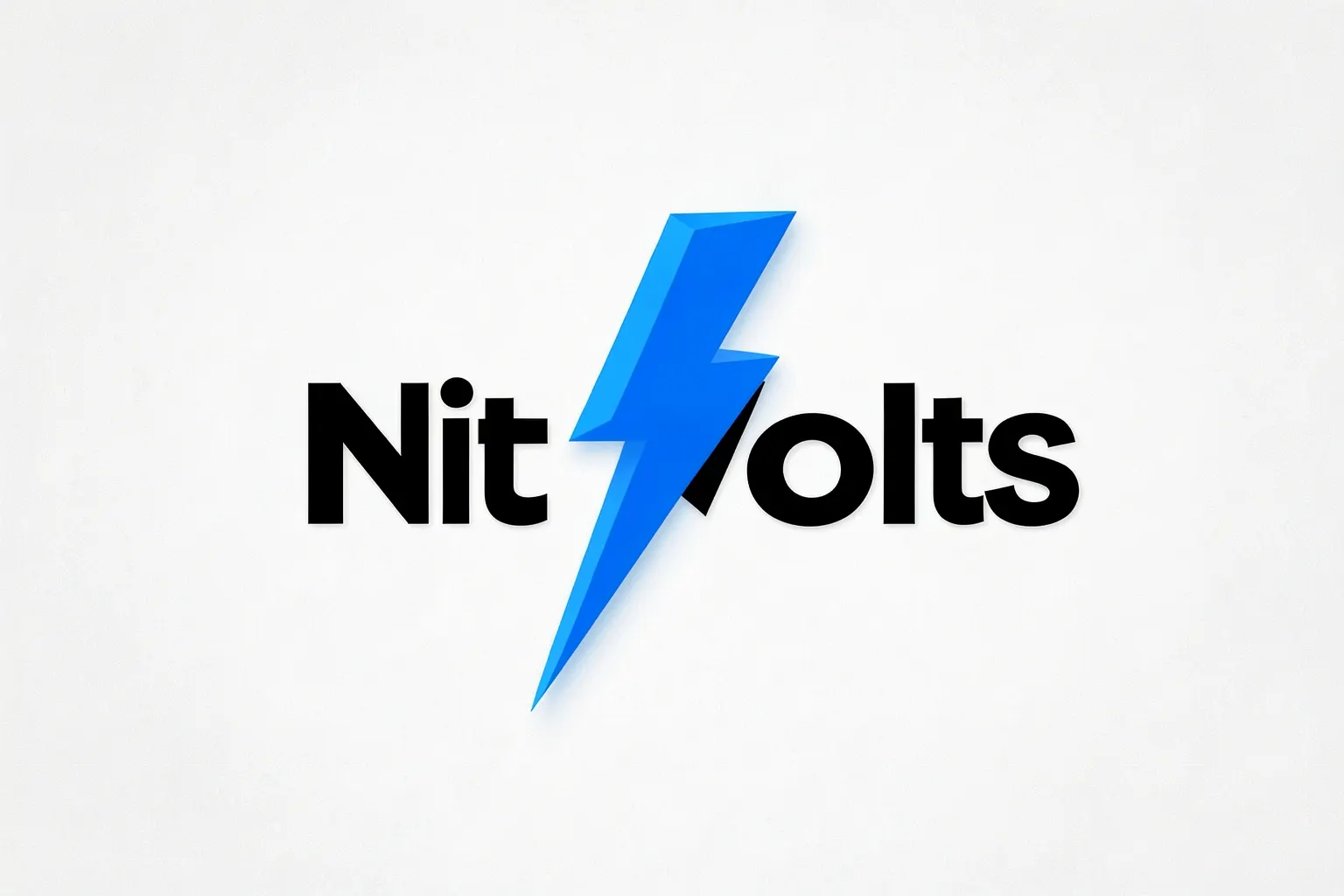 Logotipo da NitVolts com o nome da empresa em destaque e um símbolo de raio estilizado.