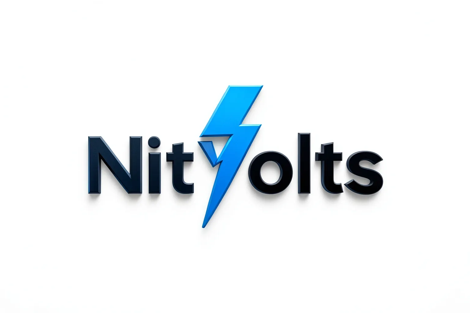 Logotipo da NitVolts com o nome da empresa em destaque e um símbolo de raio estilizado.
